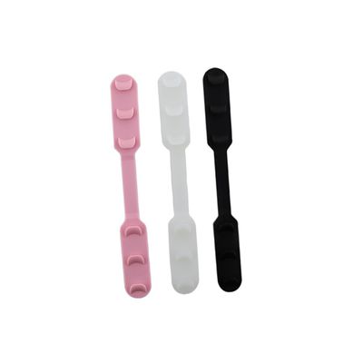 BEBEMOKO Mask Rope Buckle Elastic Mask Band Extender 4pcs Set Adjustable Silicone Anti-Slip Strap Extenders Black Suitable for Men and Women Daily Use