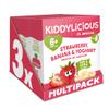 Kiddylicious Strawberry & Banana Yoghurt Pouches - Delicious Pouches for Babies - Suitable for 6+ Months - 3 Packs of 4 (12 Total) view 1