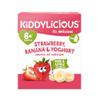 Kiddylicious Strawberry & Banana Yoghurt Pouches - Delicious Pouches for Babies - Suitable for 6+ Months - 3 Packs of 4 (12 Total) view 3