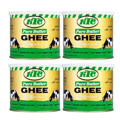 KTC Butter Ghee 500G Rich In Aroma And Taste, Traditional Ghee, Suitable For Vegetarians Pack Of 4