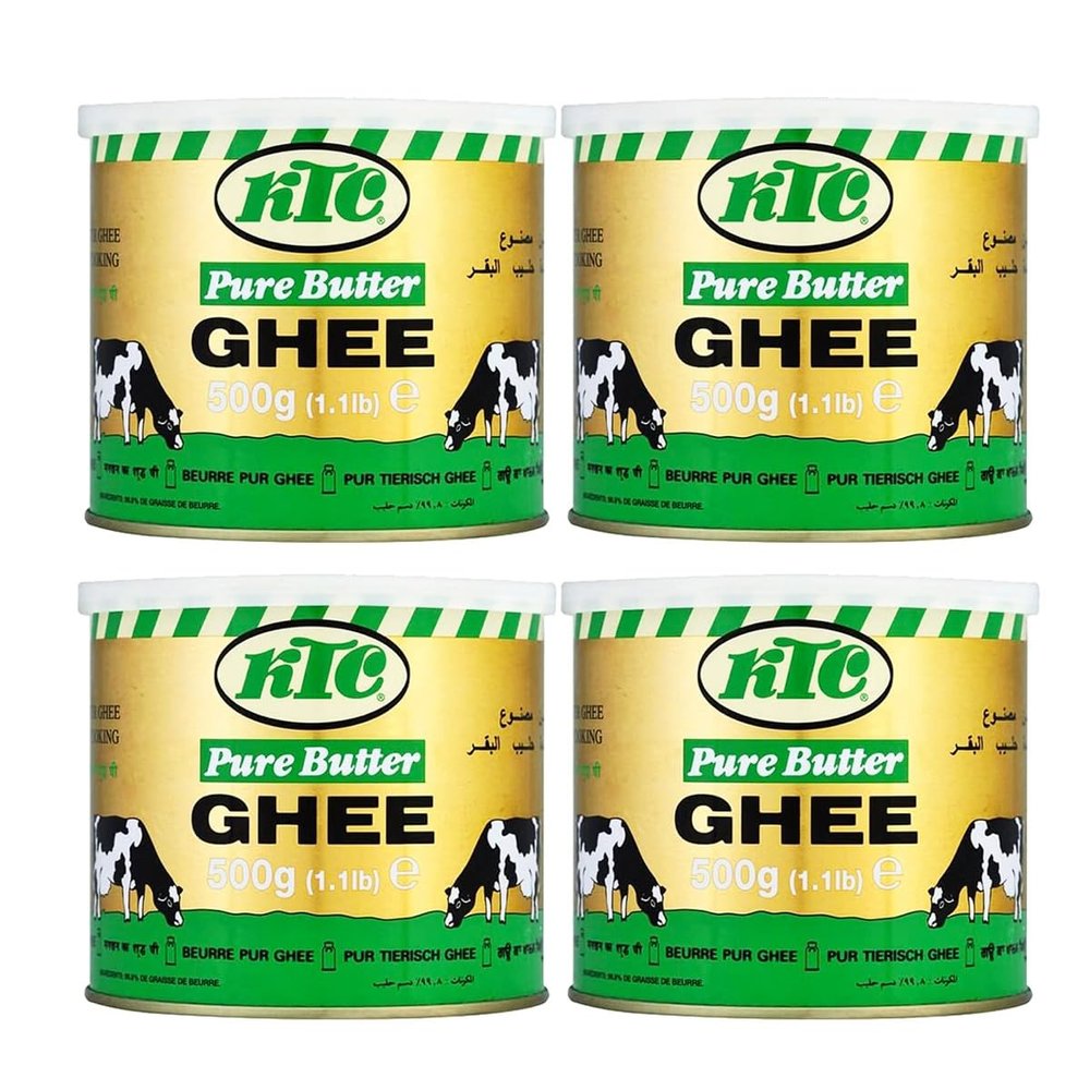KTC Butter Ghee 500G Rich In Aroma And Taste, Traditional Ghee, Suitable For Vegetarians Pack Of 4