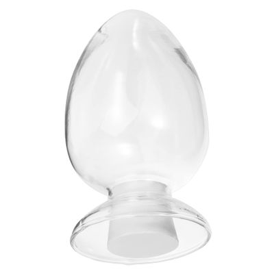VOSAREA Decorative Bottle with Long-service Life Classic Chic Style Glass Matches Storage Jar Cloche Shaped and Easy to Carry Features for Living Room Decoration