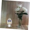 VOSAREA Decorative Bottle with Long-service Life Classic Chic Style Glass Matches Storage Jar Cloche Shaped and Easy to Carry Features for Living Room Decoration view 3