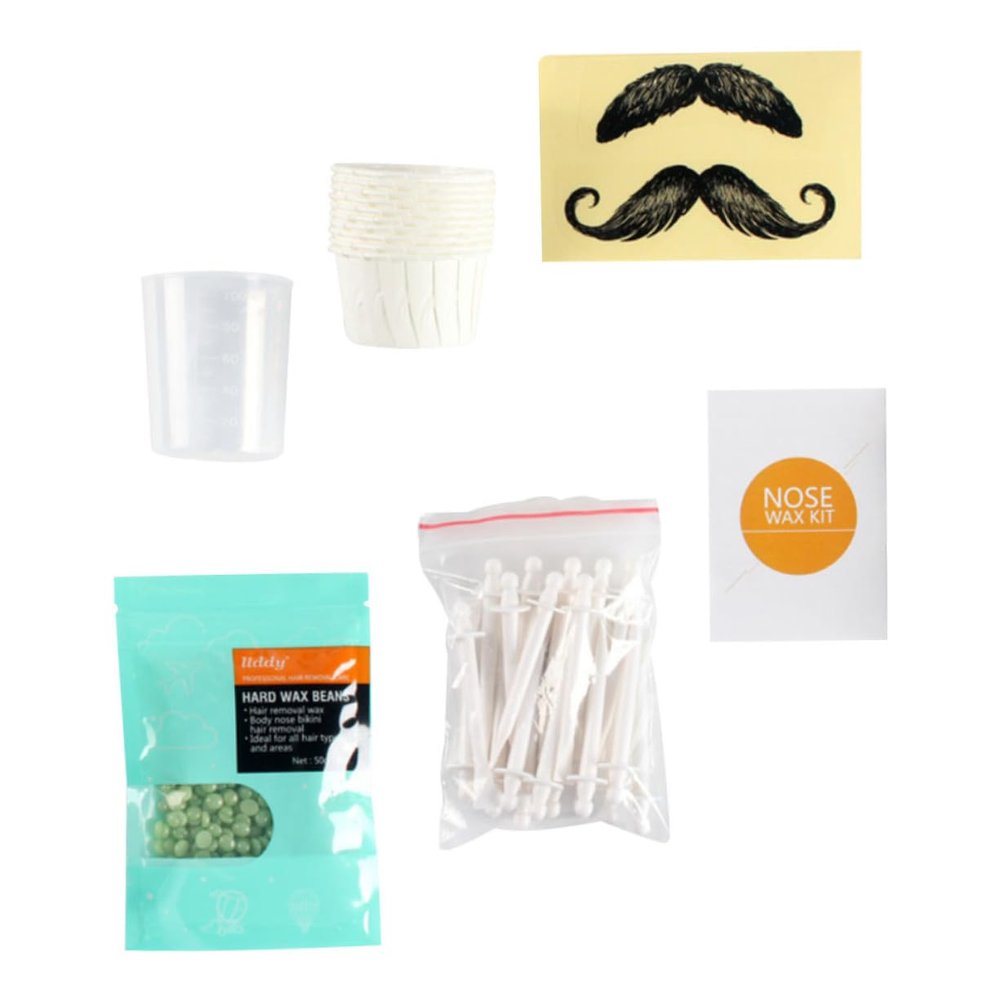 Baluue Nose Hair Sticks Disposable Wax Wands Applicator for Men Easy Application Removal Smooth Non-irritating