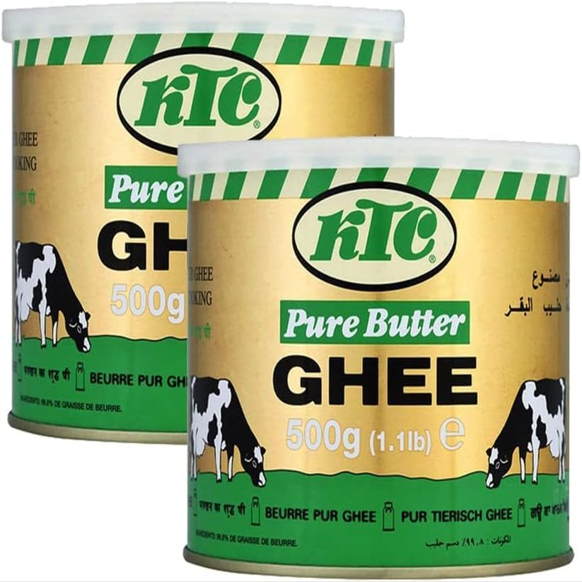 KTC Butter Ghee 500G Rich In Aroma And Taste, Traditional Ghee, Suitable For Vegetarians Pack Of 2