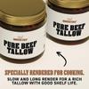 BRONZE CALF Pure Beef Tallow | Specially Rendered Beef Fat for Cooking | Grassfed British Cows | Halal Beef Dripping, Keto and Paleo Friendly | Gluten Free, Seed Free (250ml) view 2