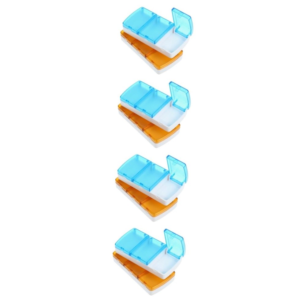 Healeved 8pcs Small Organizer Travel Purse Medicine Organizer Portable Household Case Convenient Medicine Storage Case Box for Travel