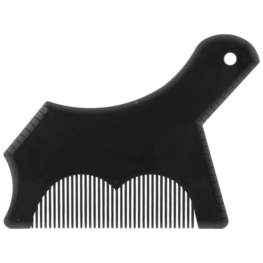 Beard Shaping Tool, Plastic Beard Lineup Tool, Beard Straightener For Men Beard Shaper For Men For Men's Beard Trimming and Shaping (Black)