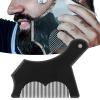 Beard Shaping Tool, Plastic Beard Lineup Tool, Beard Straightener For Men Beard Shaper For Men For Men's Beard Trimming and Shaping (Black) view 2