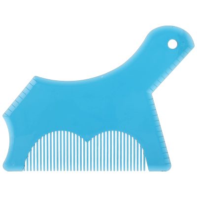 Beard Shaping Tool, Plastic Beard Lineup Tool, Beard Straightener For Men Beard Shaper For Men For Men's Beard Trimming and Shaping (Transparent Blue)