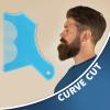 Beard Shaping Tool, Plastic Beard Lineup Tool, Beard Straightener For Men Beard Shaper For Men For Men's Beard Trimming and Shaping (Transparent Blue) view 2