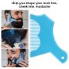 Beard Shaping Tool, Plastic Beard Lineup Tool, Beard Straightener For Men Beard Shaper For Men For Men's Beard Trimming and Shaping (Transparent Blue) view 4