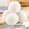 Wool Dryer Balls 6pcs, Wool Dryer Balls Reusable Fabric Softener Reduces Clothing Wrinkles and Saves Drying Time Eliminates Static Laundry Replacement view 2