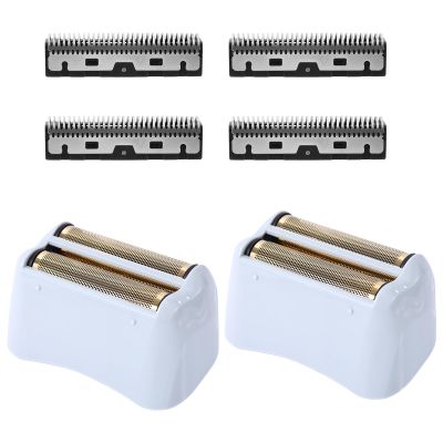 2pcs Foil Shaver Replacement Fit for, Shaver Replacement with 4 Stainless Steel Shaving Blades Shaver Foil Replacement Replacement Blade for 17150(TS-1)/17155/17200