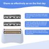 2pcs Foil Shaver Replacement Fit for, Shaver Replacement with 4 Stainless Steel Shaving Blades Shaver Foil Replacement Replacement Blade for 17150(TS-1)/17155/17200 view 4
