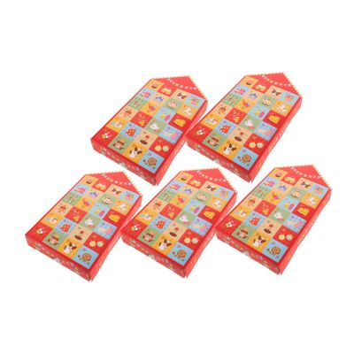 Zerodeko 5pcs DIY Advent Calendar Empty Boxes Christmas Xmas Treat Countdown Boxes for Candy Favors Party Decorations