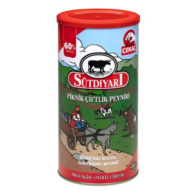 Sutdiyari's 60% Fat Feta White Cheese Premium Breakfast Turkish Taste Piknik Ciftlik Beyaz Peynir N800 G by TOM UK