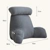 YOUGANG Luxury Faux Fur Reading Pillow with Arms,Lumbar Pillow Rest Sofa Bolster Back Rest Support Cuddle Cushion for Sitting Reading Gaming Watching TV (Coffee) view 4