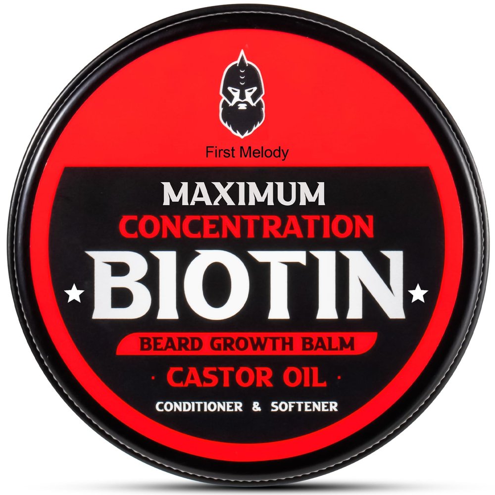 Beard Balm, Maximum Concentration Biotin, Beard Growth,2 Ounce