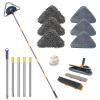 ShinyDew Wall Cleaner Mop with Long Handle 76 Inches, 3-in-1 Ceiling Cleaning Tool Duster with 6 Replacement Microfiber Chenille Pads for Painted Walls, Window view 1