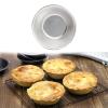 Mumuve Egg Tart Molds, Nonstick Miniature Pie Pans for Dessert and Baking Portable Round Aluminum Molds Nonstick Miniature Pie Baking view 4