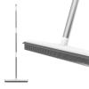2-in-1 Broom & Floor Squeegee, Floor Scrubbing Brush, 2 in 1 Scrape Brush Stiff Bristles Push Broom Long Handle Deck Brush for Cleaning Bathroom, Shower Wall, Patio, Garage, Swimming Pool Broom view 1