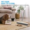 2-in-1 Broom & Floor Squeegee, Floor Scrubbing Brush, 2 in 1 Scrape Brush Stiff Bristles Push Broom Long Handle Deck Brush for Cleaning Bathroom, Shower Wall, Patio, Garage, Swimming Pool Broom view 3