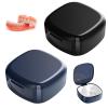 2 Denture Bath Case Portable Denture Box Retainer Denture Box Plastic False Teeth Bath Box Braces Box Denture Cleanning Set Dentures Container with Strainer for Storing Soaking Dentures view 1