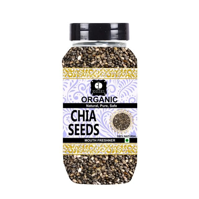 EDZZEL Natural Chia Seeds Traditional Premium Quality Indian Origin (Pack of 1) 250 Gm