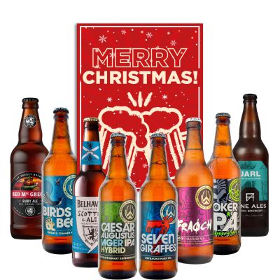 Beer Gifts for Men and Women - Includes Christmas Card - 8x500ml Scottish Beer Gift Set - A Craft Ale Selection Box - Craft Ale Gift Set by Liquid Vault