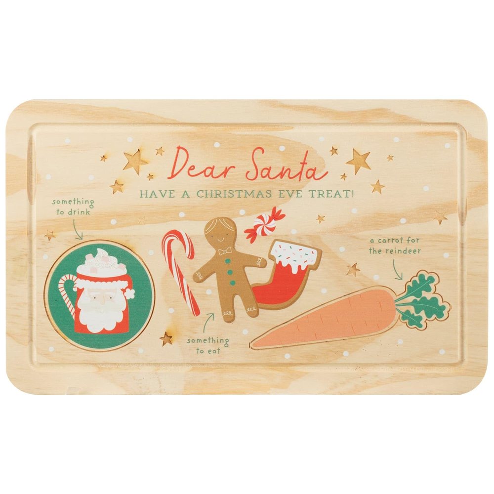 Treats For Santa Christmas Eve Board - Give Santa Claus A Well Earned Snack On Chrsitmas Eve With This Santa Snack Board - Weight: 435g