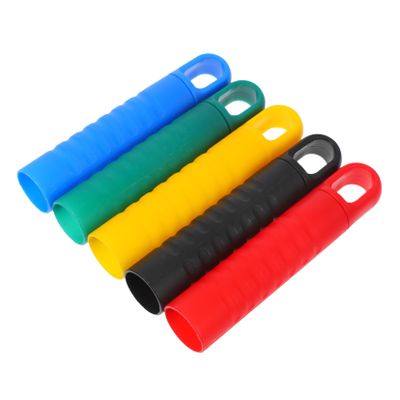 COLLBATH 5pcs Broom Handle Caps and Mop Rod End Sleeves 25mm Replacement Dustpan Grip Sleeves Sturdy Mop Handle Adapters for Household Cleaning Tools