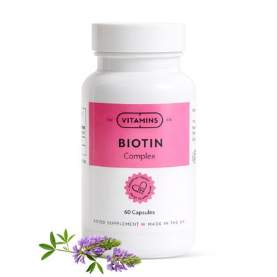 Biotin Complex Hair Skin & Nails Supplement | Supports Healthy Hair Growth, Strong Nails & Glowing Skin | Energy & Metabolism Support | 60 Capsules