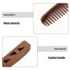 minkissy Portable Mustache Comb Men's Beard Care Wooden Comb for Men Beard Engraved Travel view 3