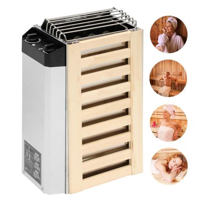 3KW/3.6KW Electric Sauna Heater, Internal Control Type Stainless Steel Sauna Stove Heater for Home Hotel Spa Steam Room, Timer: 0-180 Min, Applicable Space: 2-4m,3.6KW