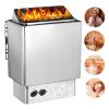 3KW-9KW Electric Sauna Heater, Stainless Steel Sauna Heating Stove with Internal Controller for Home Hotel Spa Steam Room, Timer: 0-180 Min, Temperature: 0-110, Applicable Space: 2-13m,6KW view 1