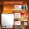 3KW-9KW Electric Sauna Heater, Stainless Steel Sauna Heating Stove with Internal Controller for Home Hotel Spa Steam Room, Timer: 0-180 Min, Temperature: 0-110, Applicable Space: 2-13m,6KW view 4