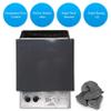 3KW-6KW Electirc Sauna Heaters, Stainless Steel Electric Sauna Heating Stove, External Controller Dry Sauna Stove for Home Hotel Spa Steam Room, Timer: 0-180 Min, Temperature: 0-110,3KW view 2