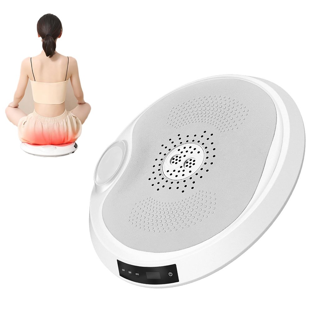 CHANGLKJ Intelligent Moxibustion Seat, Sitting Moxibustion Instrument with LED Display, Temperature 10-170C and Time 5-60min Adjustable, 150kg Load and Widen Design, for Stomach Cold, Discomfort
