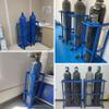 SXTYFBB Oxygen Cylinder Rack Medical 2-wheel Oxygen Cylinder Cart, Steel Rolling Cart for Oxygen Tank Cart, Blue Welding Argon Gas Cylinder Holder, Easy to Transport(L-37cm(14 5/8")) view 2