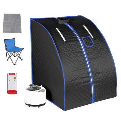 CHANGLKJ Personal Sauna Tent, Portable Home Steam Sauna Kit with Sauna Pot and Remote, Temperature and Time Adjustable, 2.2L Capacity and Convenient To Fold, for Individual Spa, Stress/fatigue Relief
