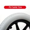 12" Wheelchair Castor Wheels, PU Solid Rear Tire Wheel Replacement for Manual Wheelchairs 2PCS view 3