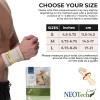 Neotech Care Wrist Brace - Light, Elastic & Breathable - Men, Women, Right or Left - for Sweat, Sports, Exercise, Workout, Gym (Beige Colour, Size M, 1 Pair) view 2