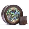 Custom Plugs Saba & Abalone Wood Ear Plug/Gauge (48mm) view 1