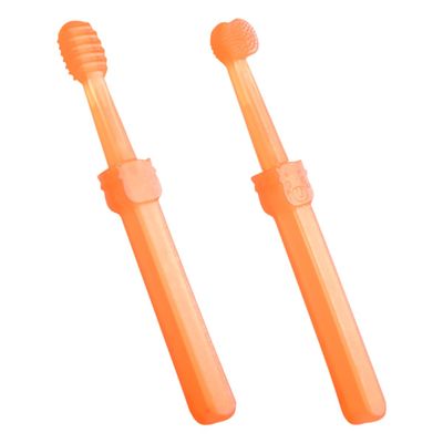 MOLUCKFU 2pcs Delicate Toothbrush Set for Boy Girl and Boy Girl Silicone Toothbrush Tongue Cleaner for First and Teething Care