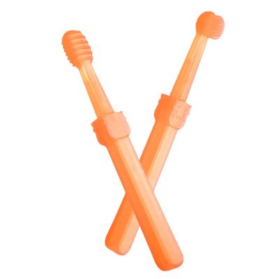 HOMOCONO 2pcs Soft Silicone Bristles Boy Girl Toothbrush Set Boys and Girls Silicone Toothbrush Animal Design Dog Cat Pet Oral Cleaner Brush