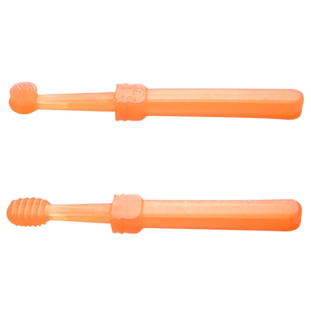 SKISUNO 2pcs Soft Bristles Boys and Girls Toothbrush Boy Girl Cleaning Set Newborn Oral Care Travel Brush Set