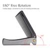 Folding Mustache Comb For Men, Stainless Steel Anti Static Round Teeth Beard Comb Beard Straightener For Men, Folding Pocket Moustache Shaping Comb For Grooming Styling Hair view 4
