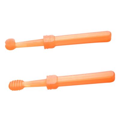 Gogogmee 2pcs Boy Girl Boy Girl Toothbrush Set Teething Brush Newborn Mouth Cleaner Gentle Silicone Bristles Travel-Friendly Oral Care Kit