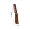 OHPHCALL Men's Beard Mustache Comb Portable Folding Hair Comb Wide Tooth and Pu Protective Case Barber Accessory view 2